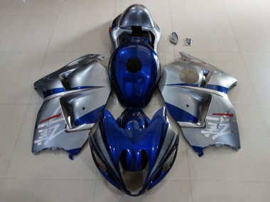 Tiefes Blau & Silber 1997-2007 Suzuki GSXR 1300 Motorrad Verkleidungen